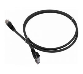 Патч-корд LANMASTER RJ45 - RJ45, 4 пары, UTP, категория 5е, 0.5 м, черный, LSZH, LAN-PC45/U5E-0.5-BK 