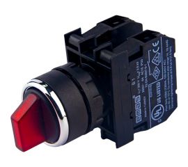 Переключатель Emas 2-0-1, с фиксацией, красный, 250В AC, 4 А, без блок-контакта B101SL30K 