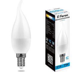 Светодиодная лампа FERON LB-97 Свеча на ветру E14 7W 6400K 38135 
