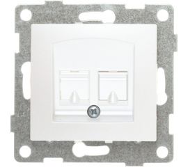 Механизм компьютерной розетки GUSI ELECTRIC RJ45, двойной, СУ, жемчуг С10К2-028 