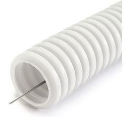 Гофрированная труба Промрукав ПЛЛ легкая безгалогенная HF негорючая НГ белая с/з д32 25м PR02.0217 
