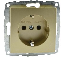 Механизм розетки MONO ELECTRIC L/D, с заземлением, титан 500-002221-117 