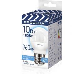 Светодиодная лампа Camelion Ergolux LED-G45-10W-E27-4K (Шар 10Вт E27 4500K 220-240В ПРОМО) 14546 