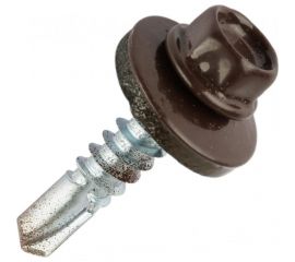 Кровельный саморез КРЕП-КОМП 5,5x19 RAL8017, тёмно-коричневый К, 250 шт., насадка 8/9 ск55198017кф-У 