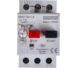 Термомагнитный автомат защиты двигателя Emas 1.00-1.60А, MKS1TM-1.60 