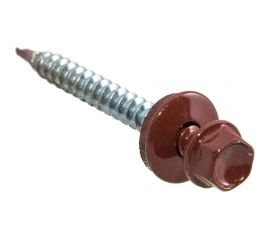 Кровельные саморезы с буром Стройбат 4,8x70 темно-красный 30 шт 240571 