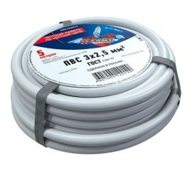 Соединительный провод REXANT ПВС 3x2,5 кв.мм, длина 5 метров, ГОСТ 7399-97 01-8048-5 
