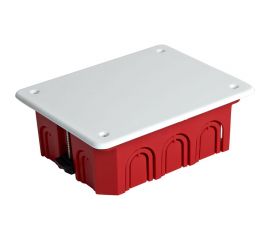 Монтажная коробка STEKKER EBX30-02-1-20-120 для полых стен, с пластиковыми зажимами, с крышкой, 120*92*45мм, IP20, красный (GE41028) 49008 