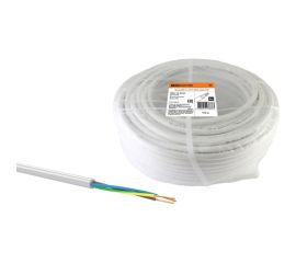 Провод TDM ПВС 3х1 ГОСТ 100м, белый SQ0118-0038 