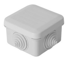 Разветвительная коробка STEKKER 70*70*40мм, 4 ввода, IP55, светло-серая, EBX10-34-55 (GE41236) 39997 