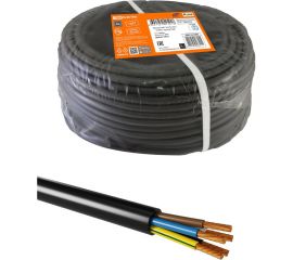 Провод ПВС TDM 5х0,75 ГОСТ 100м, черный SQ0118-0389 