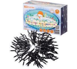 Светодиодная гирлянда TDM СГУ100Б10, 10м, мерцание, 6500К, каучук, черный SQ0361-0043 