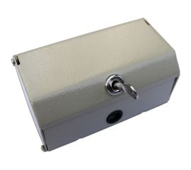 Распределительная коробка TWT на 1 плинт 10 пар, телефонная, металлическая, с замком DB10-1P/KM 