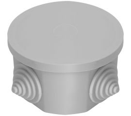 Разветвительная коробка STEKKER 75*75*40мм, 4 ввода, IP44, светло-серая, EBX20-34-44 (GE41237) 39995 