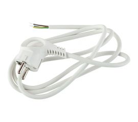 Сетевой шнур с вилкой ЭРА U-3x1-3m-W с заземлением 3м ПВС 3x1мм2 белый Б0048700 
