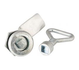 Замок под четырехгранный ключ ТРИЗАМ цинк, грань 8 мм с ригелем и ключом ЗЧ.М.2.48.1061.КМ TRZ0039 