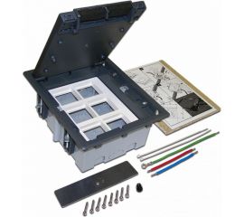 Лючок в пол на 6 модулей LANMASTER Mosaic 45x45 LAN-WA-FLBP-F45/6 