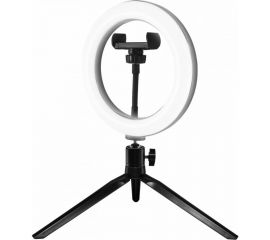 Кольцевая светодиодная лампа TDM 26 см, 12 Вт, 2700-6400 К, штатив настольный, диммер, USB, SQ0373-0302 