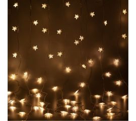 Светодиодная новогодняя гирлянда ЭРА ENIZ64W Звездочки 1.2х1.3 м, теплый белый, 64LED, IP20 Б0051876 
