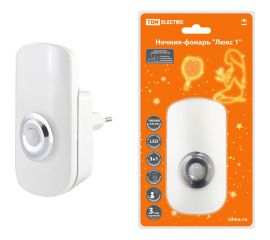 Ночник-фонарь TDM Люкс 1, 1х0,5 Вт + 9LED, 70 лм/Вт, Li-Ion 500 мАч, датчик освещения и движения, SQ0357-0024 
