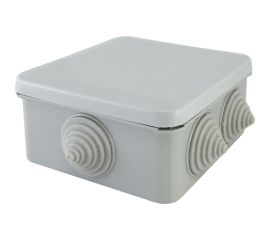 Распаечная коробка TDM ОП 100x100x50мм, крышка, IP55, 6 входов, индивидуальный штрихкод SQ1401-1255 