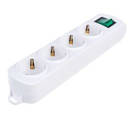 Колодка Lezard LETITIA с заземлением 4 входа с выключателем 721-0400-402 