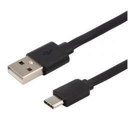 Плоский кабель USB Type-C - USB REXANT 2,4A черный 1 м 18-1888 