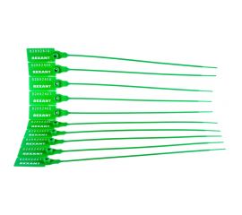 Номерная пломба для опечатывания REXANT пластиковая 220 мм зеленая 50 шт 07-6113 