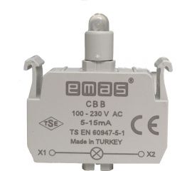 Блок-контакт подсветки Emas с белым светодиодом, серия C, 100-230 В AC CBB 