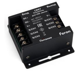 Усилитель для светодиодной ленты FERON RGB, 24А 12-24V, LD67, 48223 