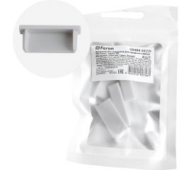 Заглушка без отверстия для профиля CAB252 FERON LD384 (комплект 4шт) 48259 