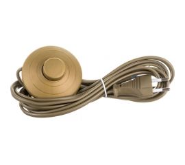 Шнур TDM с ножным выключателем и плоской вилкой ШУН01В ШВВП 2x0,75мм2 3,5м. бронза SQ1305-0063 