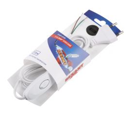 Сетевой шнур REXANT 1.8М с выключателем и вилкой белый 06-3251 