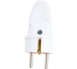 Прямая вилка AY-KA 16А 250В с заземлением, белый 7713500 