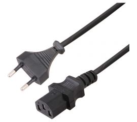 Сетевой шнур REXANT вилка - евроразъем С13, кабель 2x0,75 кв.мм, длина 1,8 метра 11-1141 