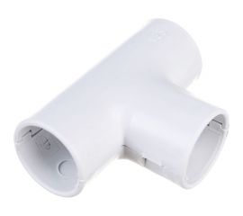 Cоединительный тройник для трубы EKF 25 мм, белый, упаковка 5 штук Plast tr-t-25w-r 