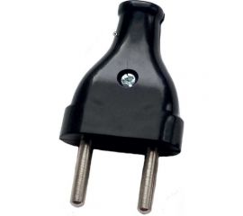 Вилка NE-AD прямая плоская, 2,5А, Черный, 1/25/500, A4111-01 