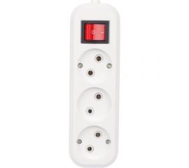 Розеточная колодка REXANT 3 гнезда с кнопкой без заземления 11-8705 