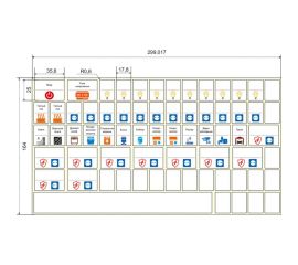 Большой комплект модульных наклеек EKF с инд. ШК (164x299) PROxima mn-1-3-х 