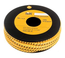 Маркировочное кольцо IEK 1-2.5мм, 4, МК, 1000шт/ролл UMK10-4 