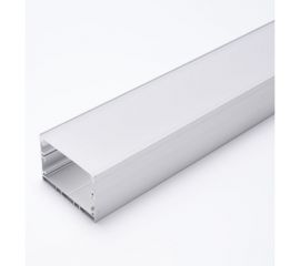 Алюминиевый профиль FERON, линии света, накладной, серебро, CAB257 с матовым экраном 10368 