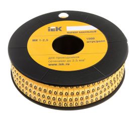 Маркировочное кольцо IEK 1-2.5мм, 0, МК, 1000шт/ролл UMK10-0 