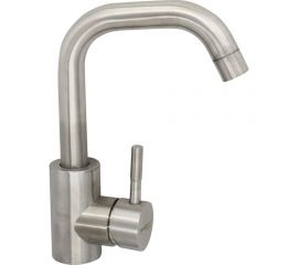 Однорычажный смеситель для кухни РемоКолор нержавеющая сталь, картридж 40 мм 67-0-781 