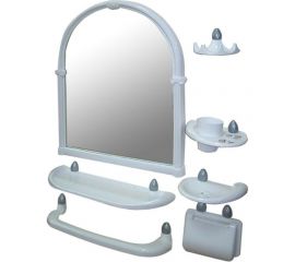 Набор для ванны Росспласт ОЛИМПИЯ 6 предметов, белый 534628 