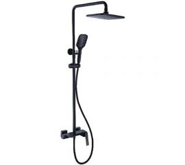 Душевая стойка со смесителем OUTE латунь, черный матовый T11214H 
