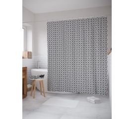 Штора (занавеска) для ванной JoyArty ""Абстракция овалов"" из сатена, 180х200 см с крючками, sc_54492 