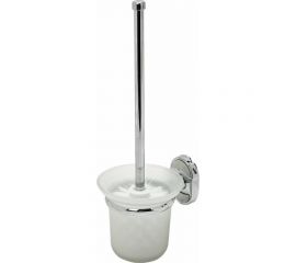 Ерш для унитаза LAIMA с подставкой из толстого стекла, крепление к стене, нержавеющая сталь 607425 