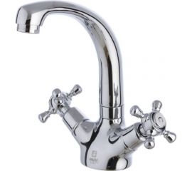 Смеситель для умывальника SmartSant Классик нью высокий излив, без донного клапана, хром SM180009AA 