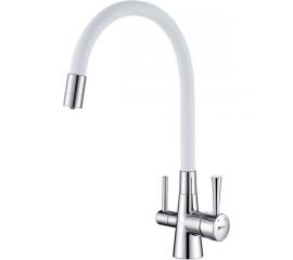 Смеситель для кухни Lemark Comfort с подключением к фильтру с питьевой водой LM3075C-White 