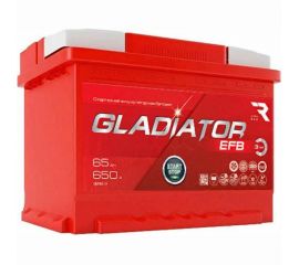 Аккумуляторная батарея Gladiator 65 А/ч, обратная полярность, тип вывода конус GEF6500 